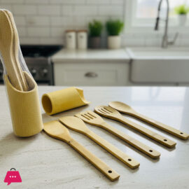 Bamboo Wood Cooking Spoon Set of 5 in Pakistan