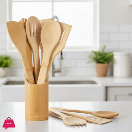 Bamboo Wood Cooking Spoon Set of 7 in Pakistan