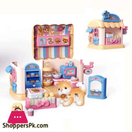 Doll House Playset Toys for Girls Pretend Play Doll House School Dog Dessert House with Doodleable Dog Puppy Birthday Gifts Toy in Pakistan