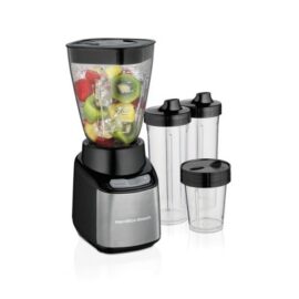 Hamilton Beach Multiblend System with 4 Shatterproof Jars Black and Stainless 52400: Smoothie & Milkshake Blender, 250W