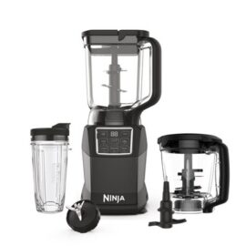 Ninja Kitchen System with Auto IQ Boost and 7-Speed Blender: Food Processor, 72 oz Capacity, Stainless Steel Blades, 1-Year Warranty