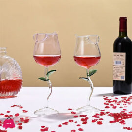 Rose Shape Wine Glass 150ml 1-Piece in Pakistan