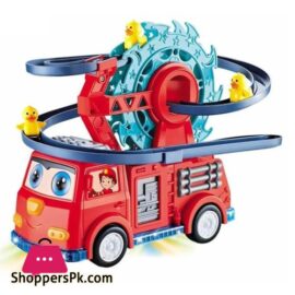 TOYS Kids Fire Rail Car Duck with Swivel Slide Toy with Music Lights Electric Car for Kids in Pakistan