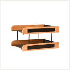 Wooden-Mesh File Rack