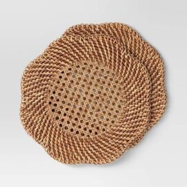 2pk woven Charger Dark Walnut - Threshold™