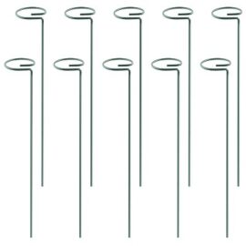 iNova"10-Pack 16in Plant Support Stakes for Tomatoes, Orchids, Peonies, Roses, Lilies & More"Green