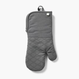 Oven Mitt Dark Gray - Figmint™: Solid Cotton, Machine Washable, 14"x7", Hanging Loop, Silicon Gripper, OEKO-TEX Certified