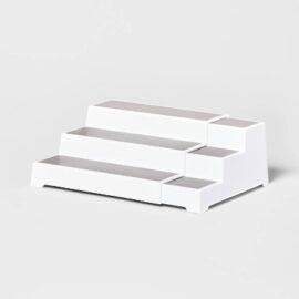 Shelf Expandable 3 Tier - Brightroom™: Freestanding Spice Rack Organizer, White Kitchen Storage for Pantry & Cabinet